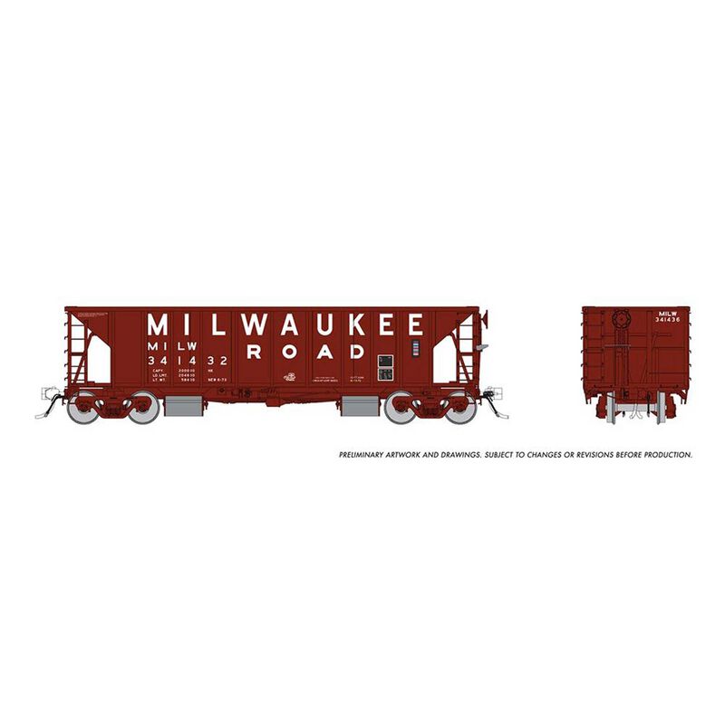 HO NSC Ballast Car: Milwaukee Road: 6-pack