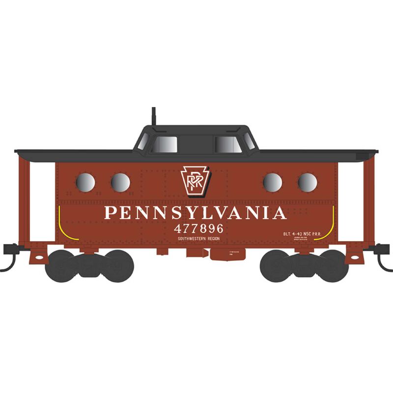 HO N5c Caboose, PRR Shadow Key SW Reg #477890
