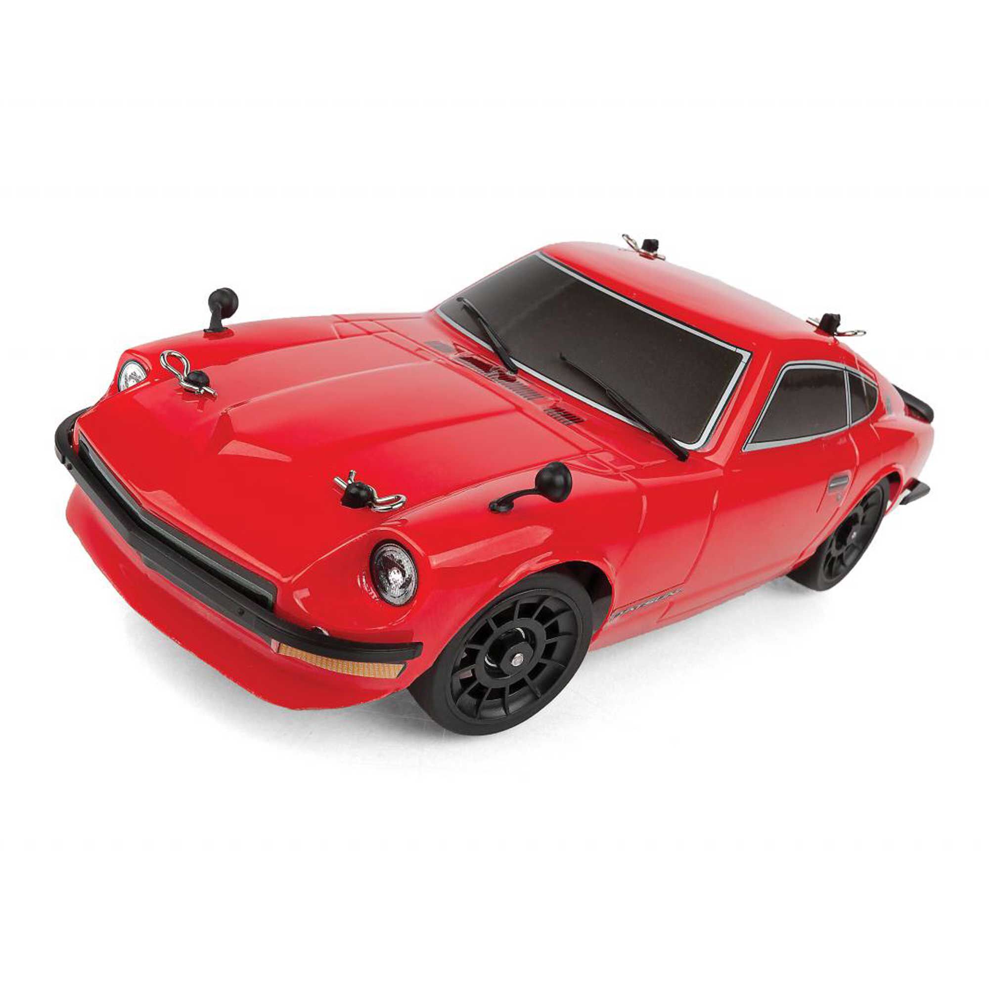 完全動作品 1/10 タイレル カスタム Team Associated 1/27 SR27 2WD Datsun 240Z RTR NiMH Combo, Red