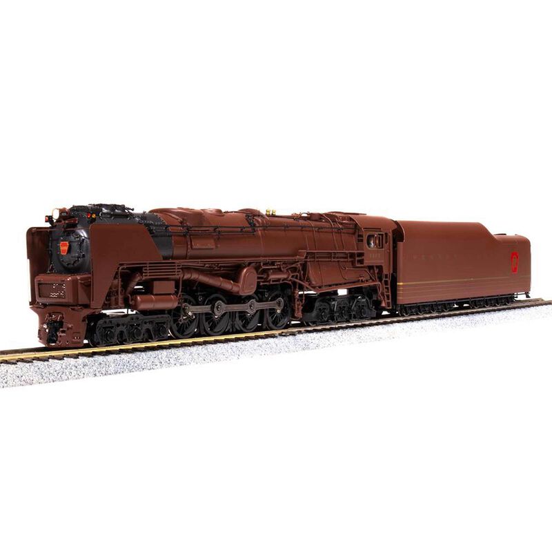 HO S2 6-8-6 Tuscan Red Locomotive, Large Smoke Deflectors, Paragon4, PRR #6200