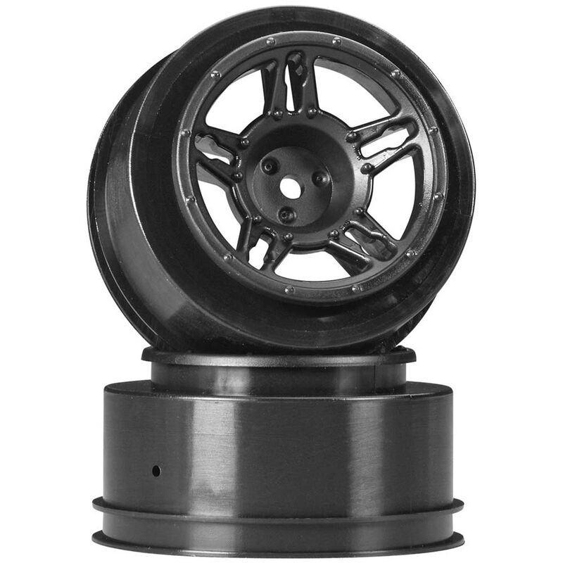 SC Rear Wheels, Black: Slash/Blitz/SCRT10 (2)