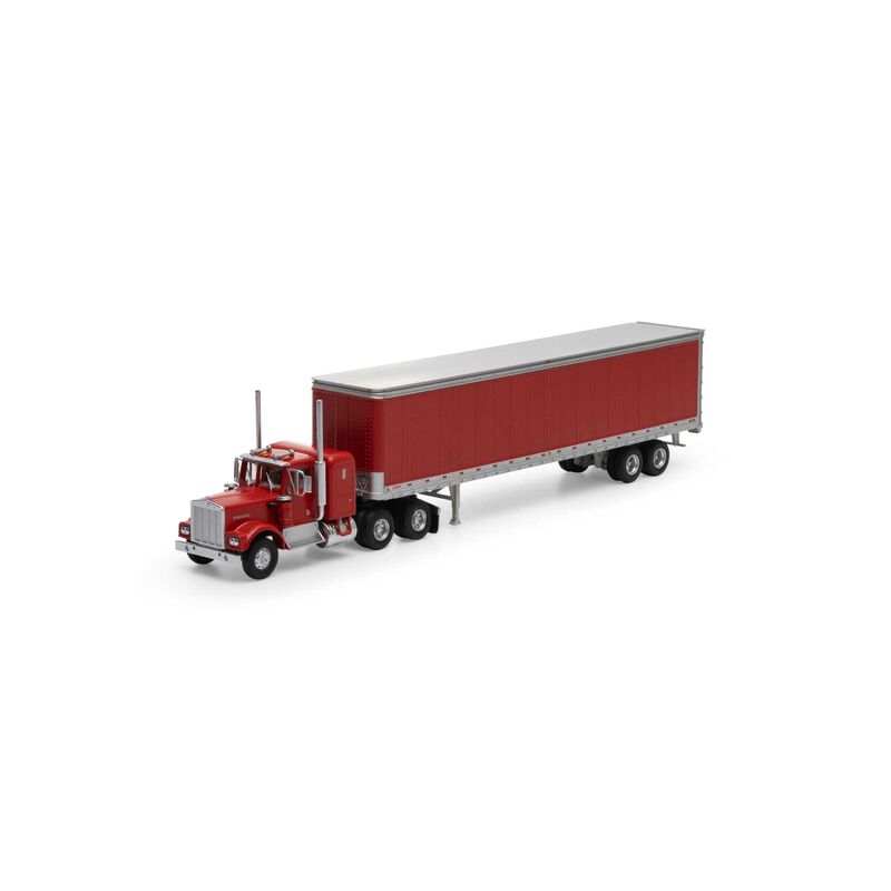 HO Kenworth Tractor & Trailer, Red