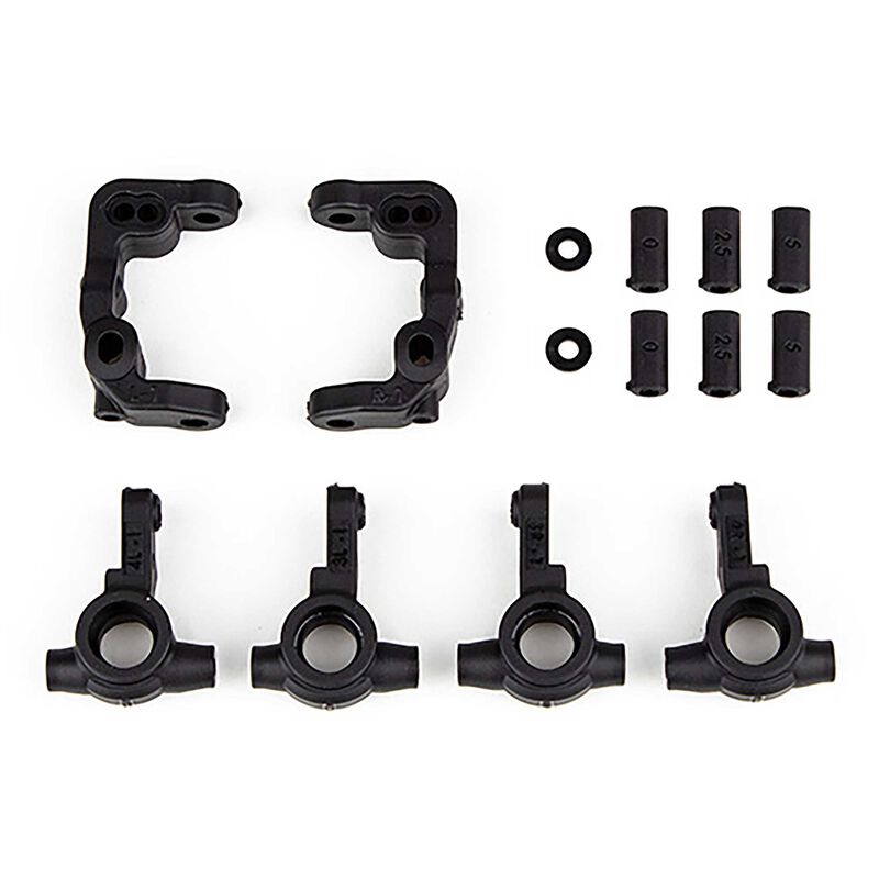 -1mm Scrub Caster & Steering Blocks, 1/10 Team Associated RC10B6.4