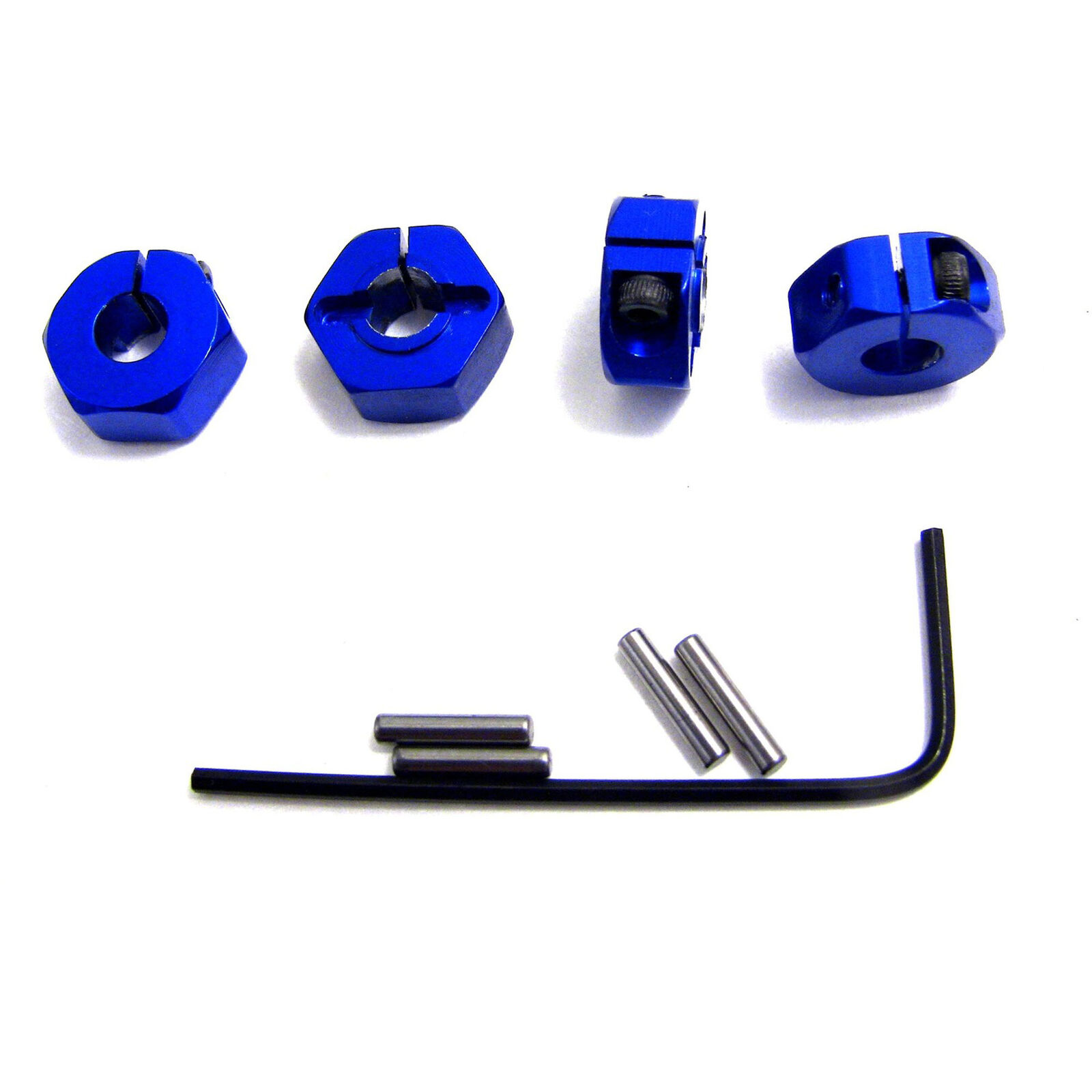 Blue Aluminum Locking 12mm Wheels Hex Kit