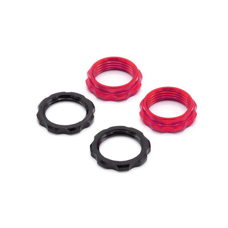 S8E Machined Spring Collars &ndash; Red