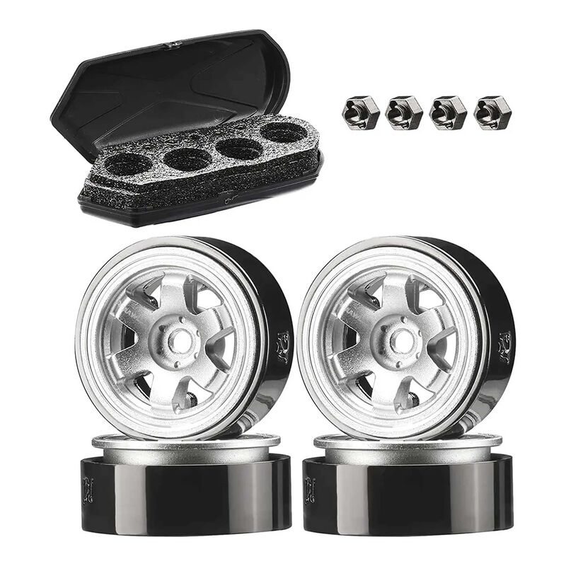 Scale Model Luggage Cargo Case & Alloy Wheel Set for Axial SCX24