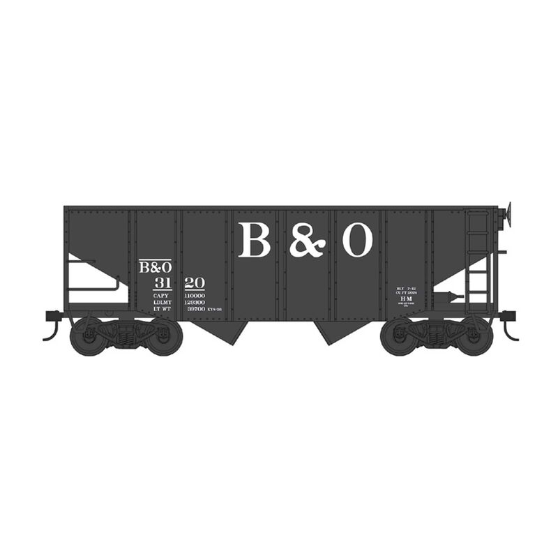 HO 55 Ton Fishbelly Hopper Baltimore & Ohio Rd #3168