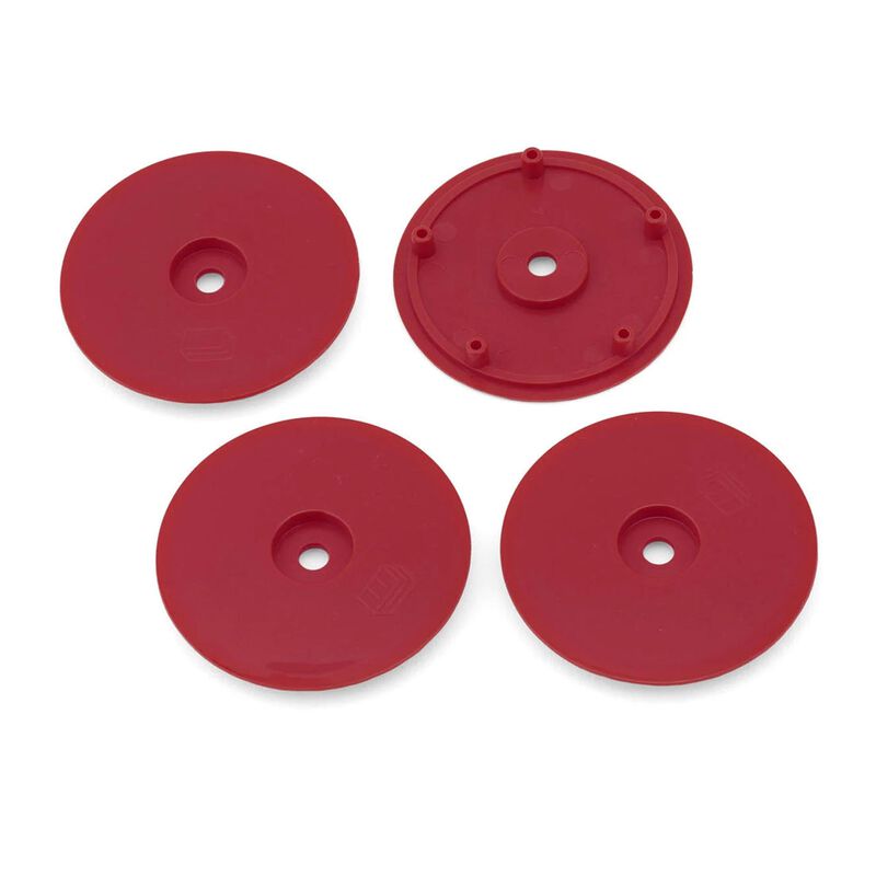 Whitz Racing 1/10 Whiplash Wheel Covers, Red (4)