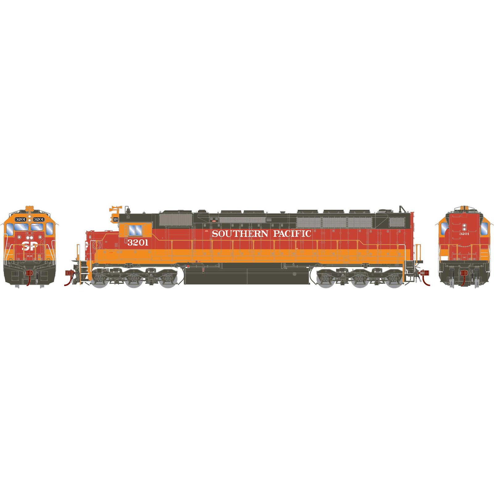 HO GEN SDP45 Locomotive w/DCC & SOUND, Legendary Liveries SP 'Daylight' #3201