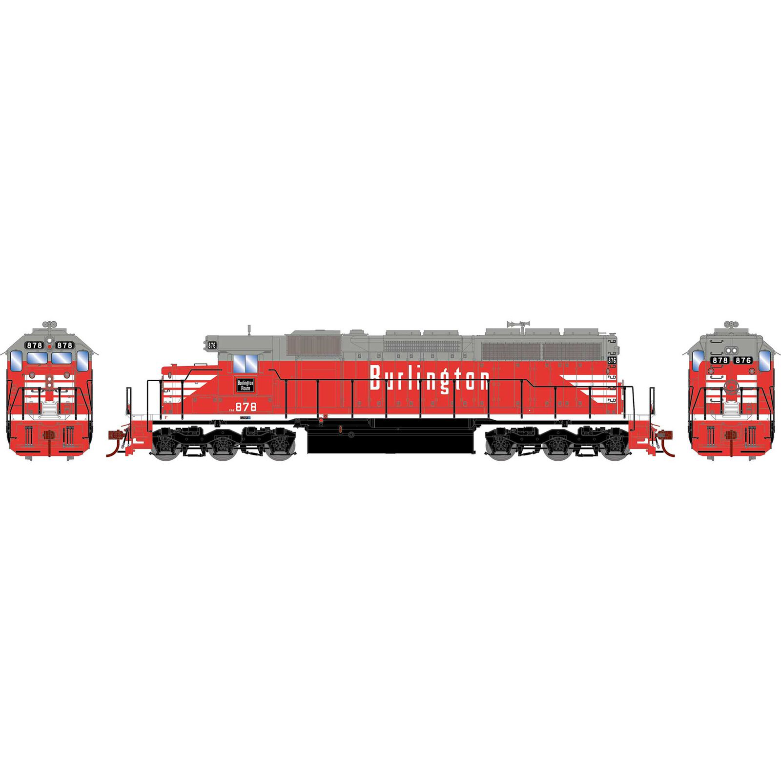HO SD40 Locomotive with DCC & Sound, Colorado & Southern #878