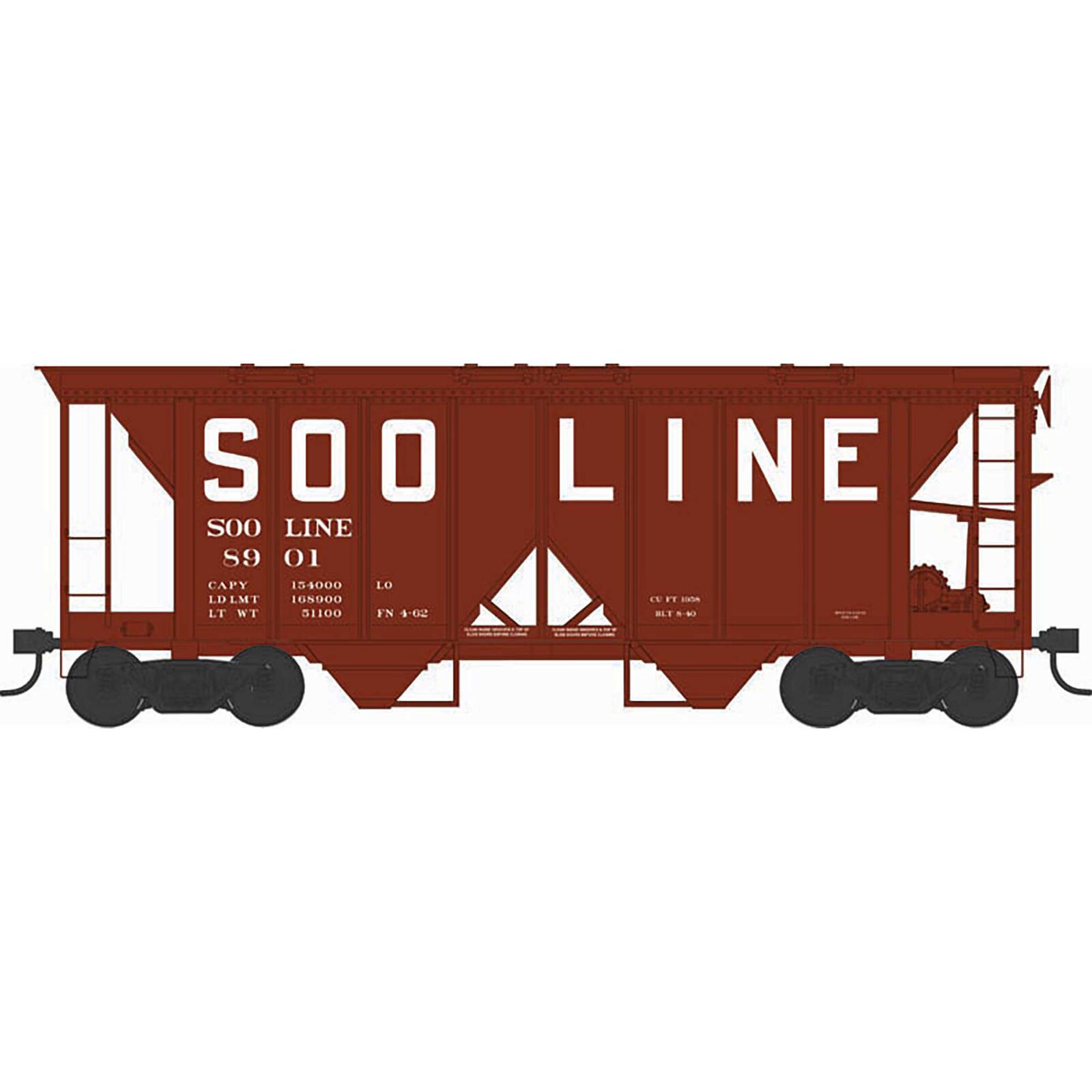 HO H34 Covered Hopper Soo Line #8908