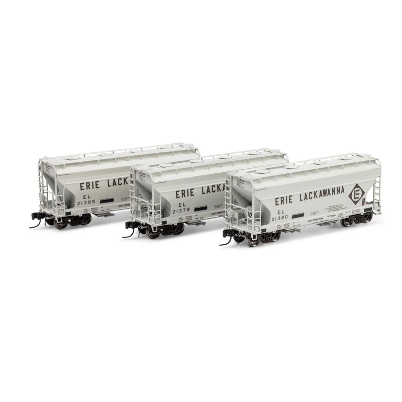 N ACF 2970 Covered Hopper, EL with ACI Primed For Grime #21378/21380/21385 (3)