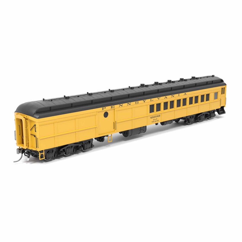 HO PRR Maintenance of Way Baggage-Combine Car #492048, Yellow & Black