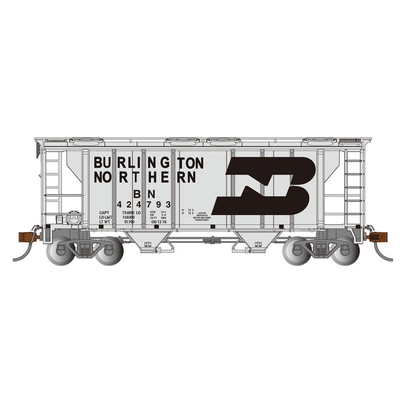 HO PS-2 2-Bay Covered Hopper BN