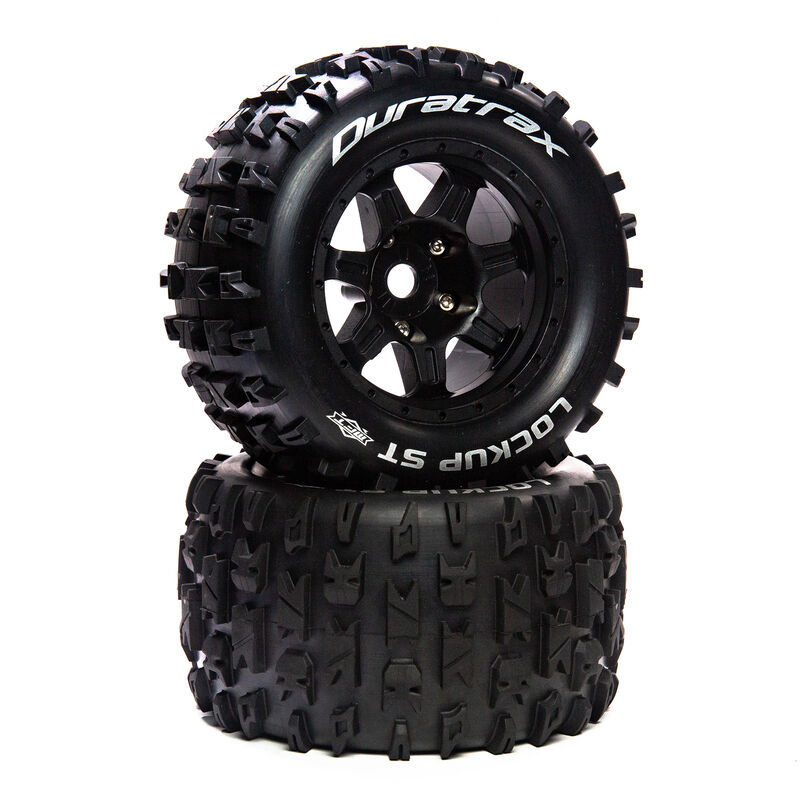 Lockup ST Belt 3.8" Mounted Front/Rear Tires .5 Offset 17mm, Black (2)