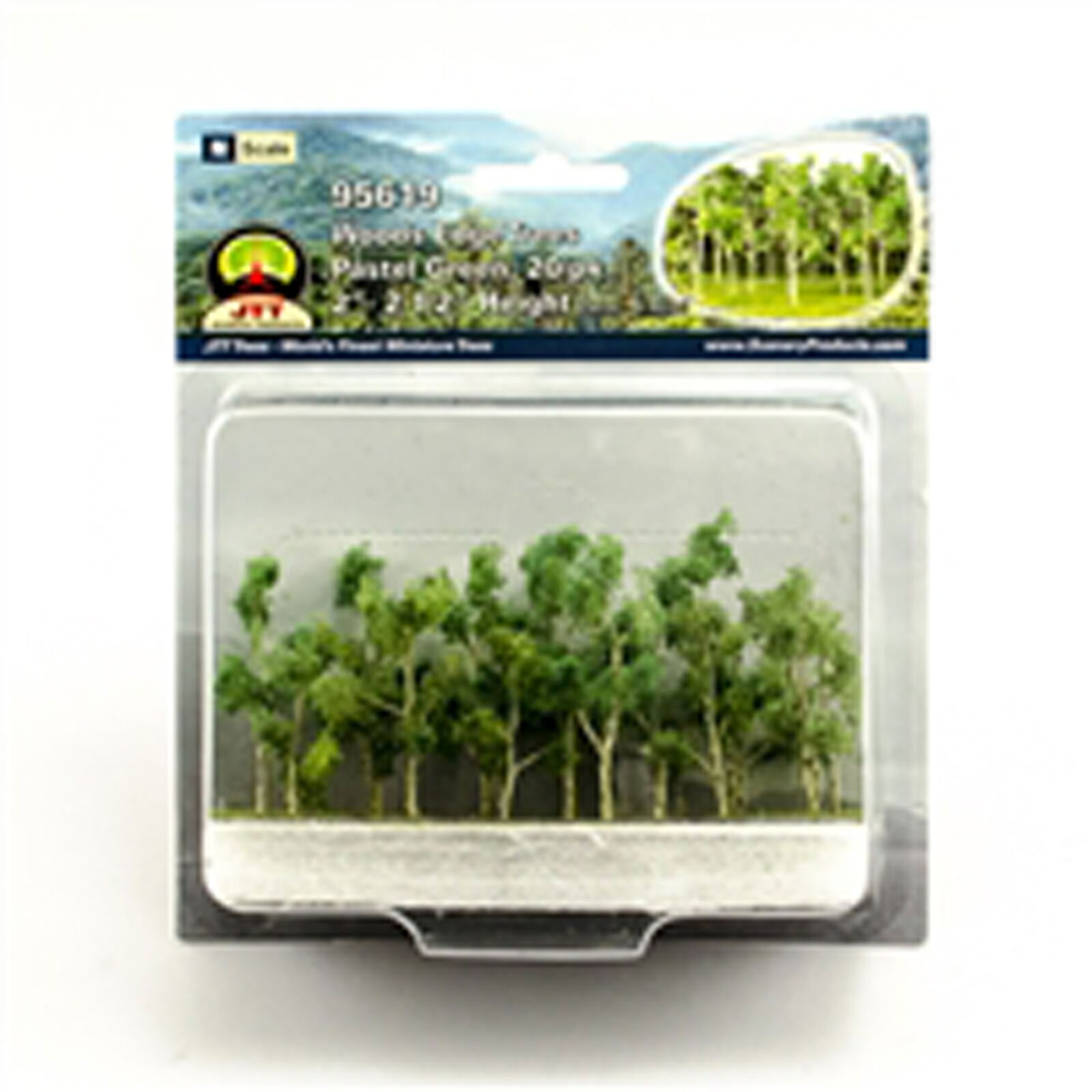 Woods Edge Trees Pastel Green 2-2.5" (20)