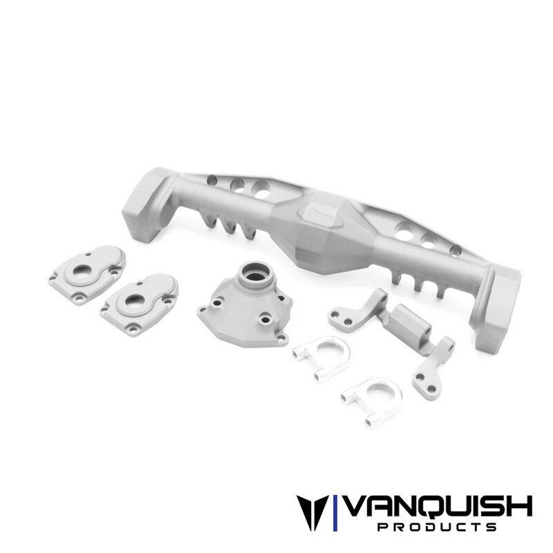Currie F9 Rear Axle, Clear Anodized: Axial SCX10 III