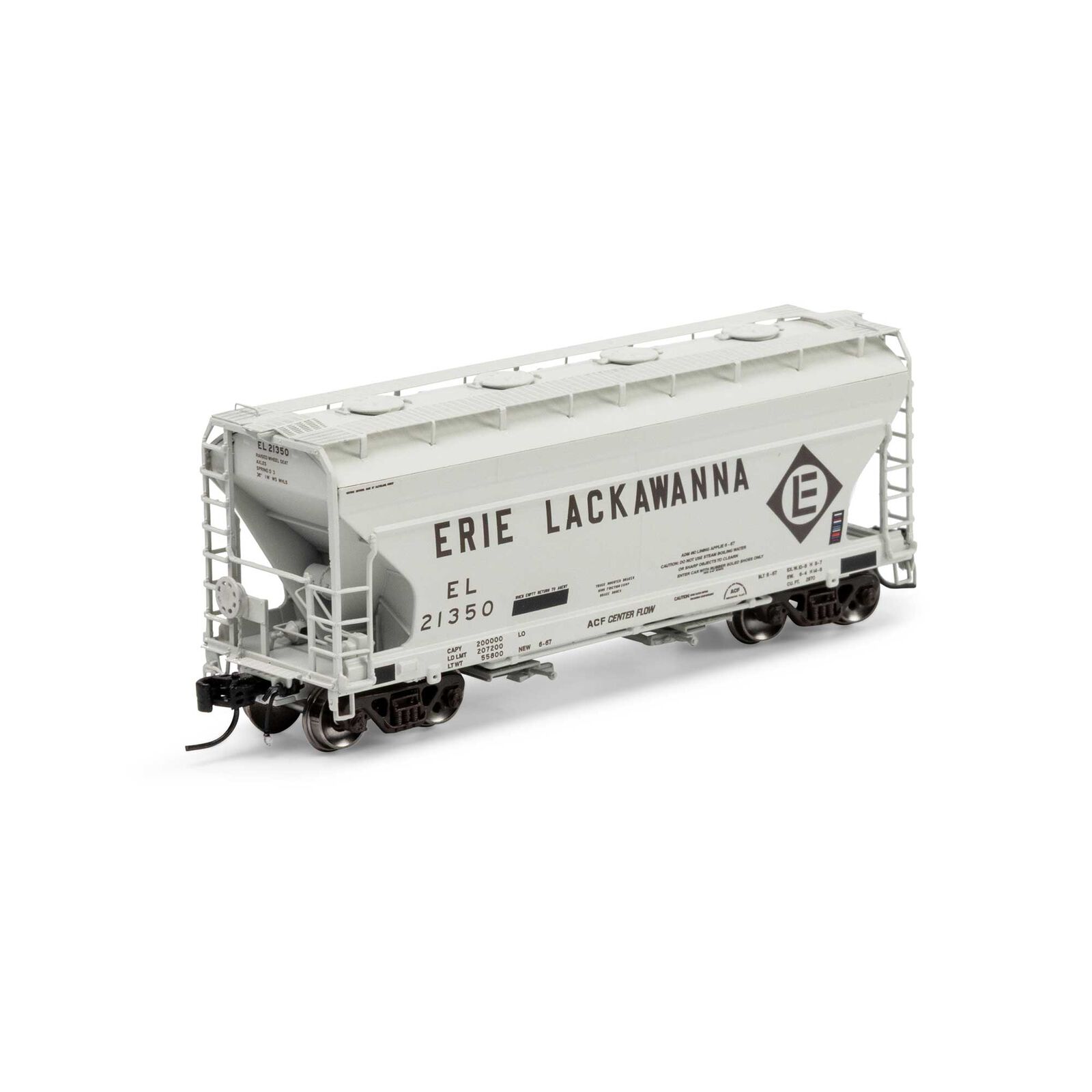 N  ACF 2970 Covered Hopper, EL with ACI Primed For Grime #21350