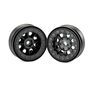 1/10 Denali Front/Rear 1.9" 12mm Rock Crawler Wheels (2) Black/Black