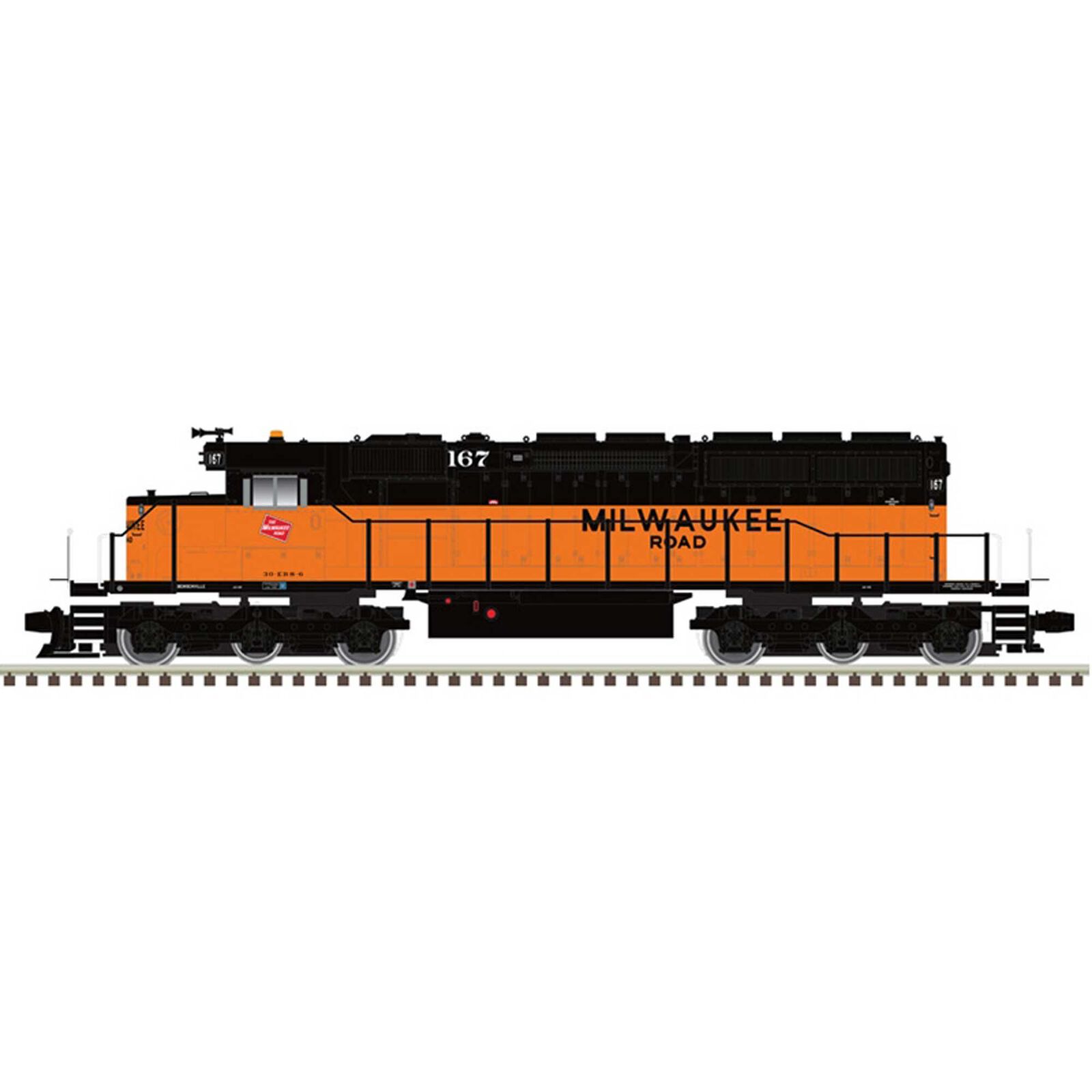 O Premier SD40-2 Locomotive Milwaukee Road 167