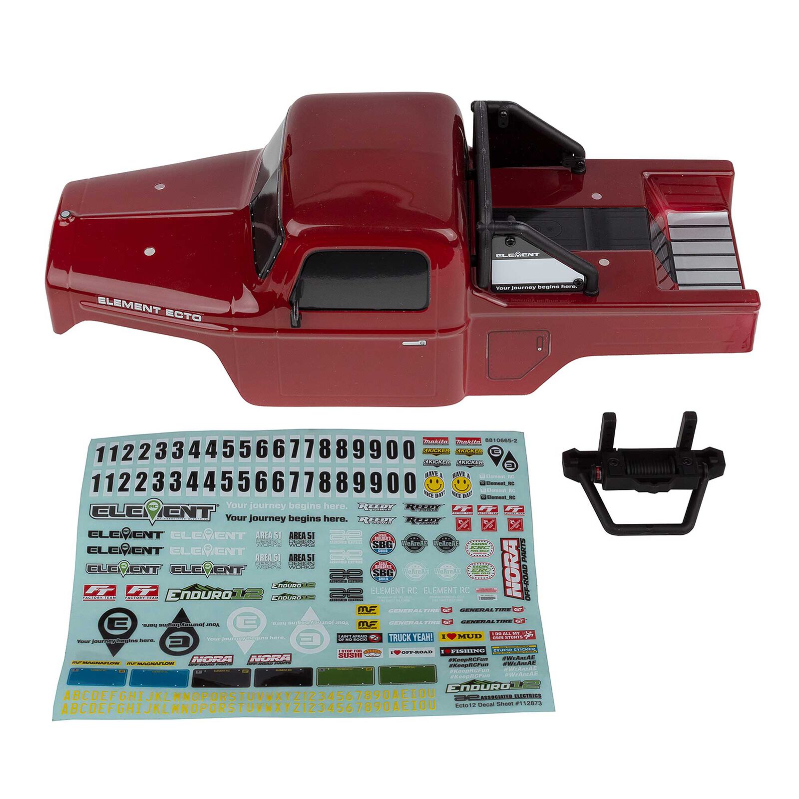 1/12 Pre-Painted Enduro12 Ecto Body Set, Red