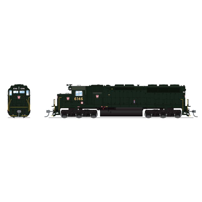 HO EMD SD45 Locomotive, PRR 6146, Brunswick Green with Paragon 4