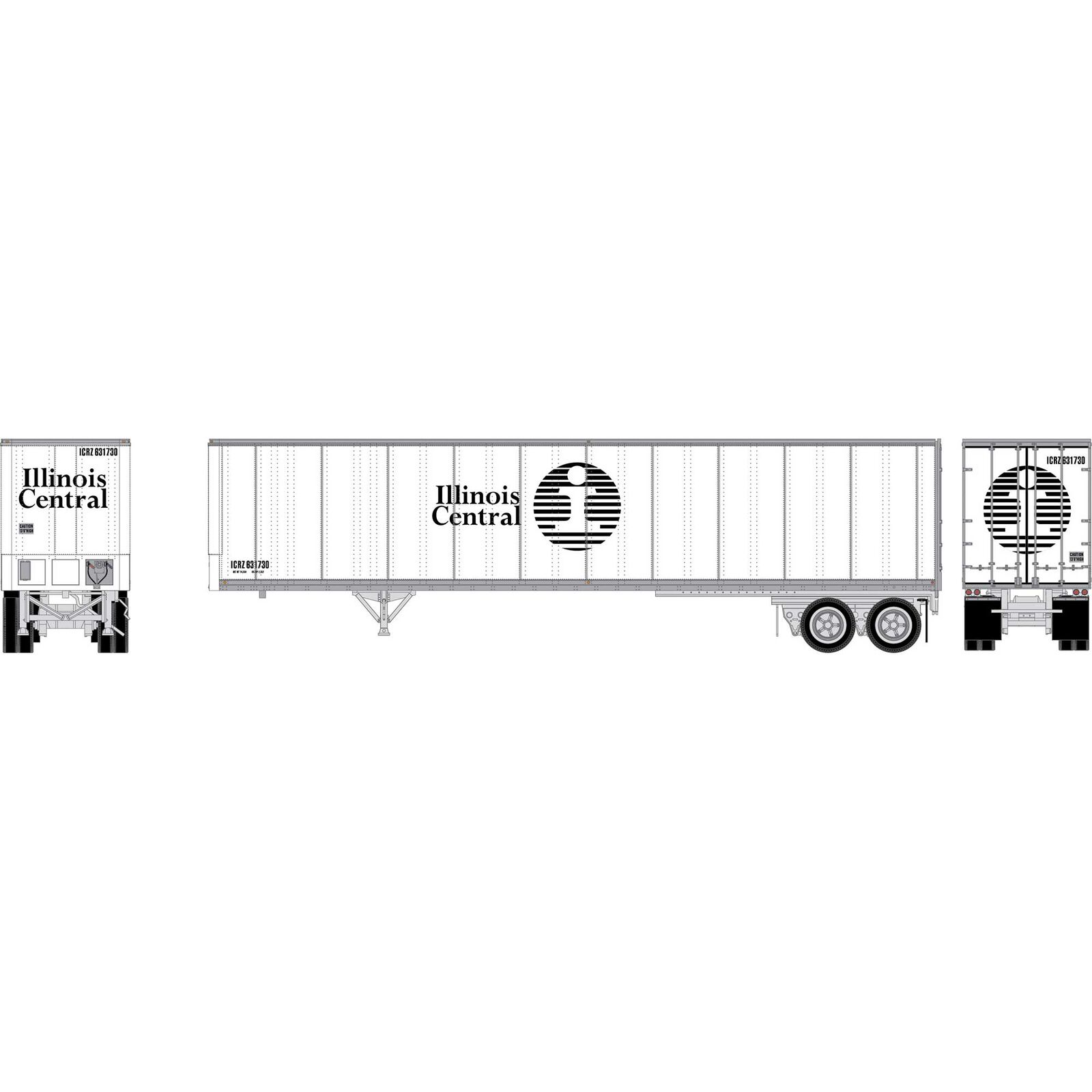 HO ATH 45' Fruehauf Z-Van Trailer Smooth Side, ICRZ #631730