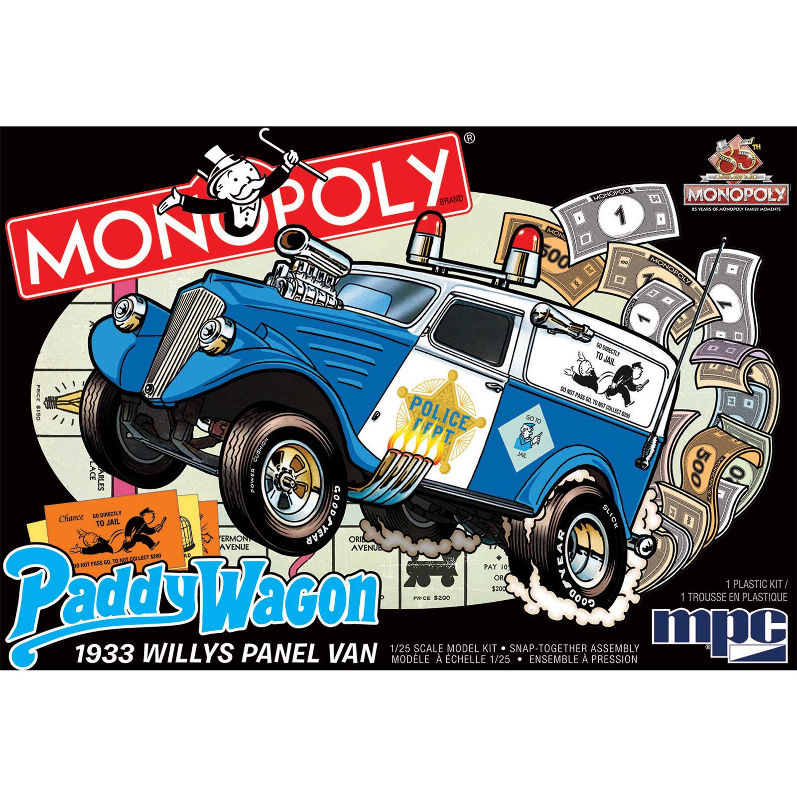 1/25 1933 Willys Panel Paddy Wagon (Monopoly) Snap Kit