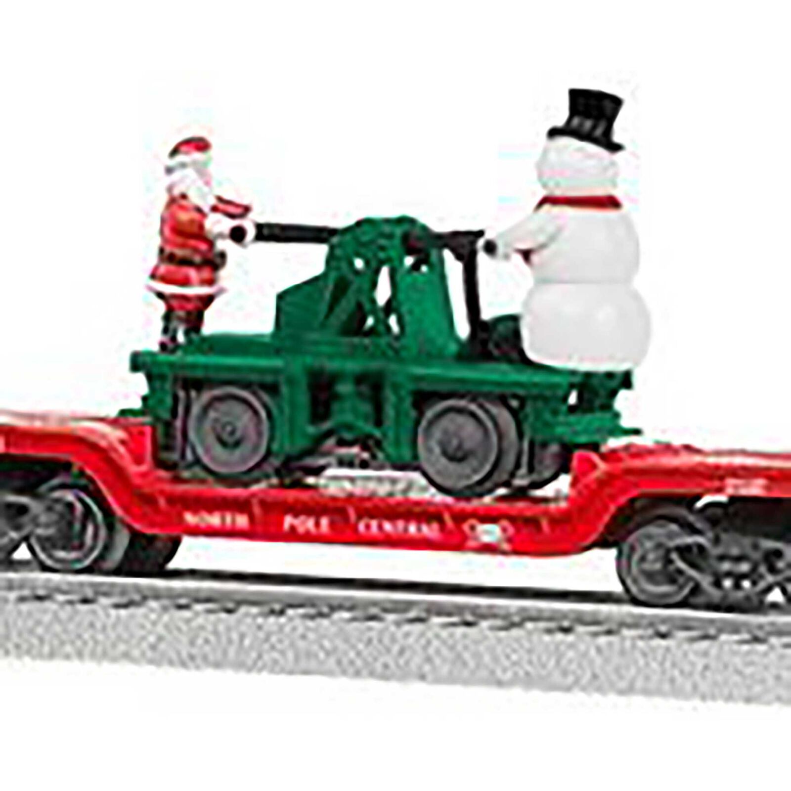 O27 North Pole Central Flatcar with Handcar