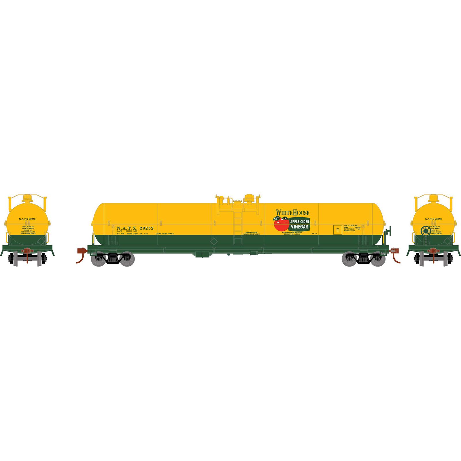 HO ATH 62' Tank Car, NATX #28252