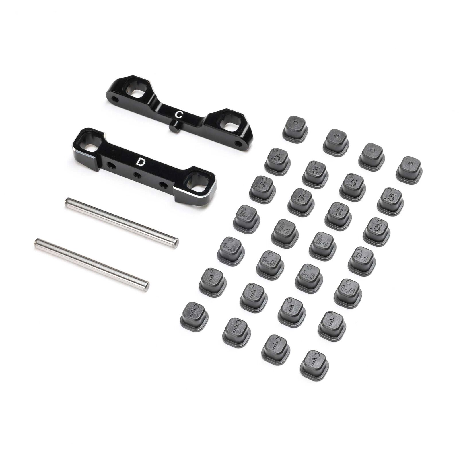 Adjustable Pivot Set C & D, Black: 22S Sprint