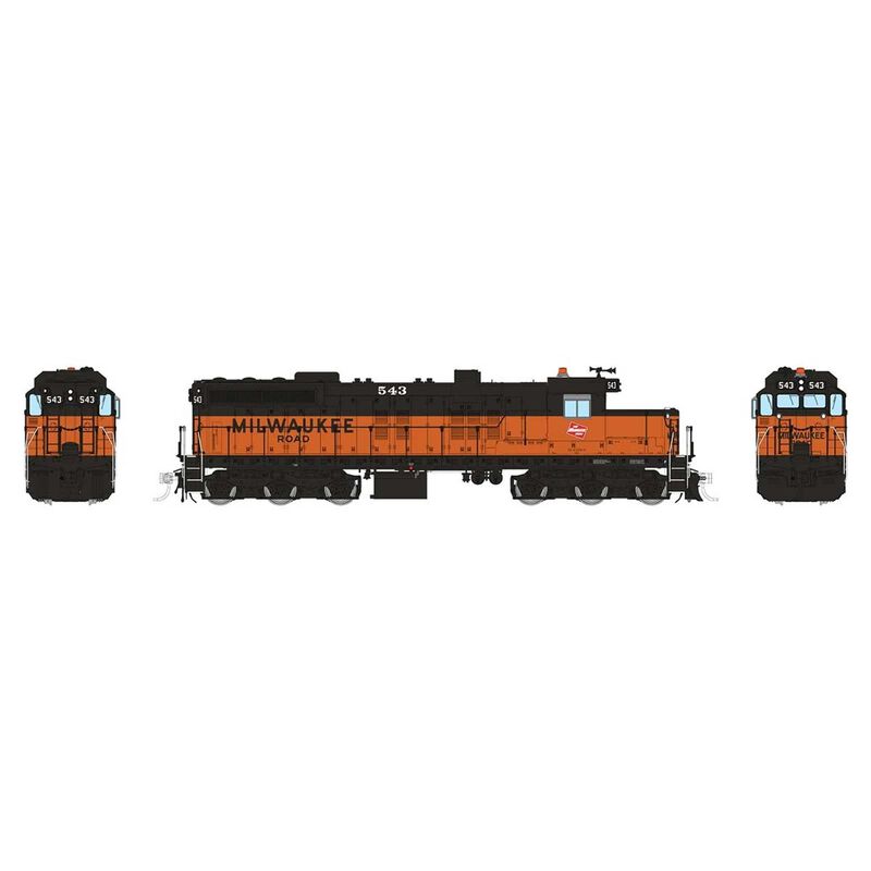 HO EMD SD10 Locomotive with DCC & Sound: Milwaukee Road: #543
