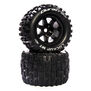 Lockup MT Belt 3.8" Mounted Front/Rear Tires .5 Offset 17mm, Black (2)