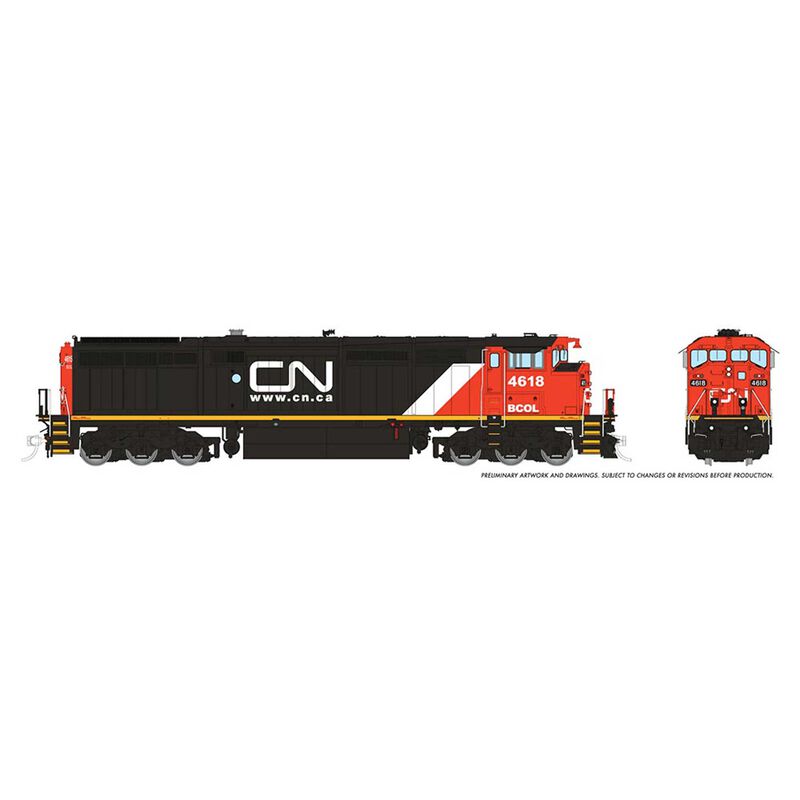 HO Dash8-40CM Locomotive with DCC & Sound, BCR #4518