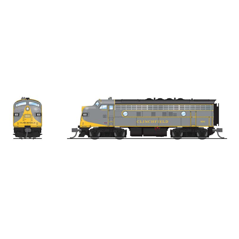 EMD F3A, CRR 800, Restored Gray & Yellow, No-Sound / DCC-Ready, N