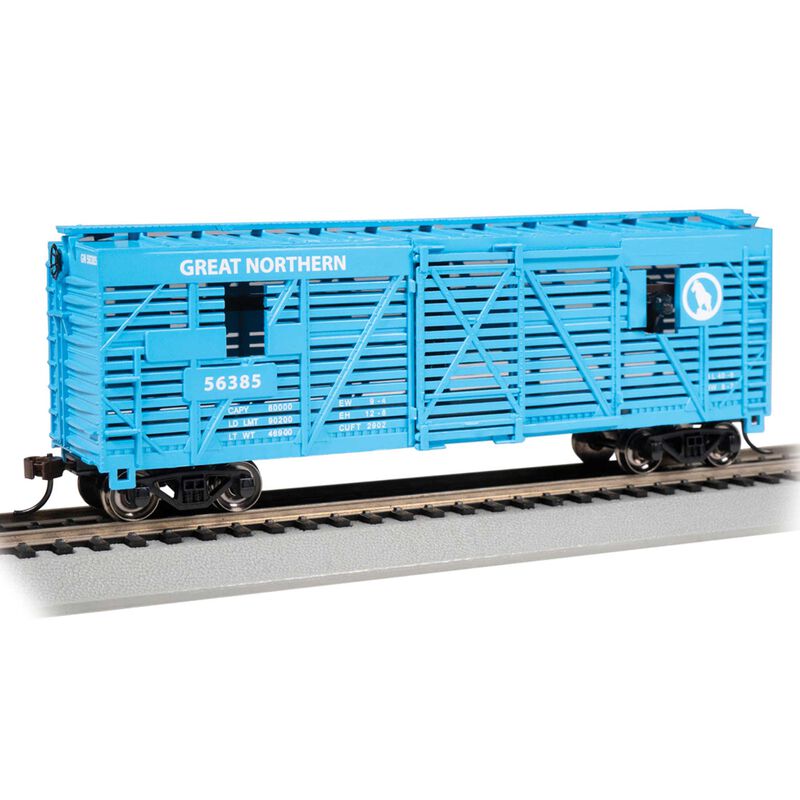 HO 40' Stock Car Great Northern #56385 with Cattle