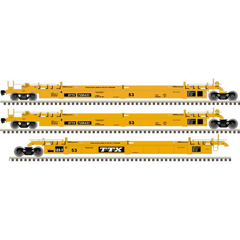 HO Articulated Well Car, TTX #728674