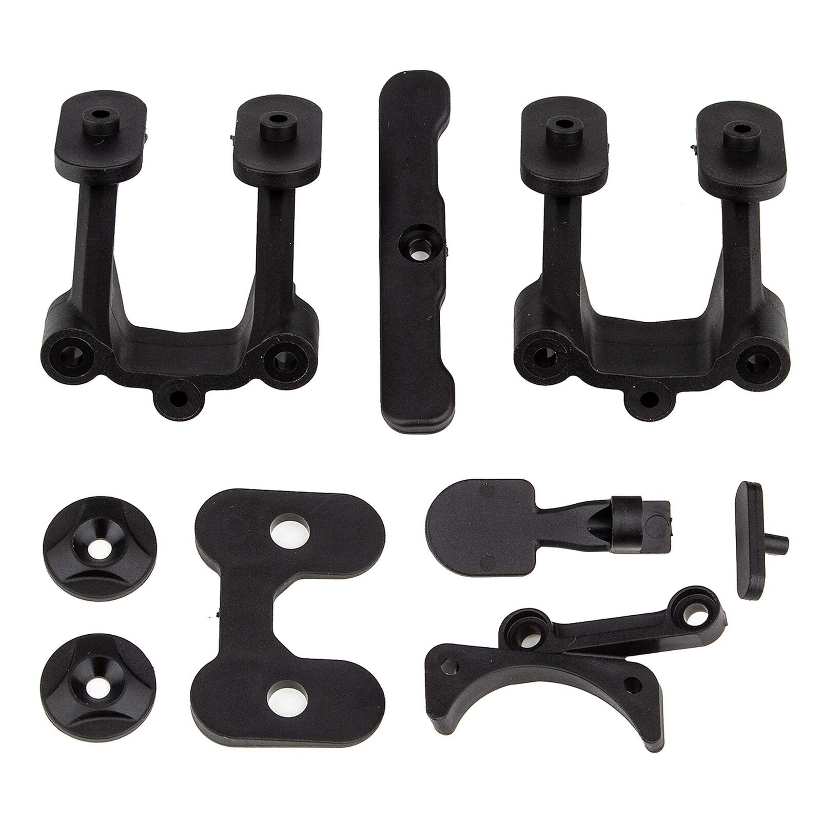 Rear Body, Wing, Fan Mounts & Bumper, 1/10 Team Associated RC10B74.2