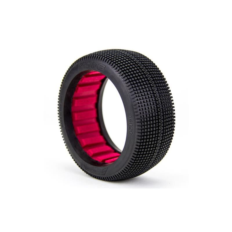 1/8 Zipps Super Soft Tires, Red Inserts (2): Buggy
