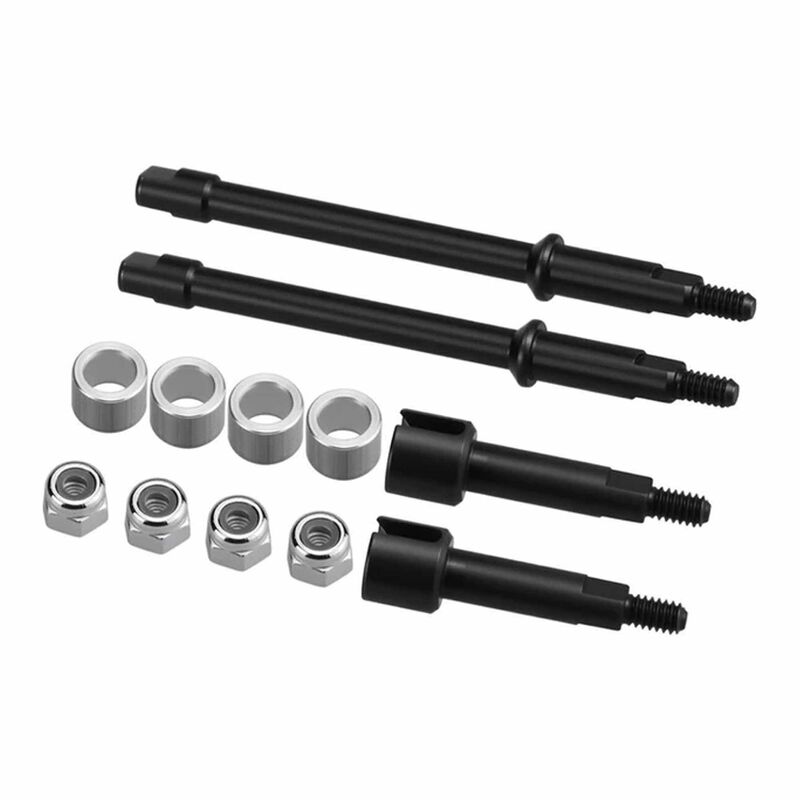 Steel +4mm Drive Stub Axles, 1/30 Axial SCX30