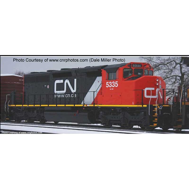 HO GMD SD40-2W Locomotive with DCC & Sound, CN WEB Scheme #5335
