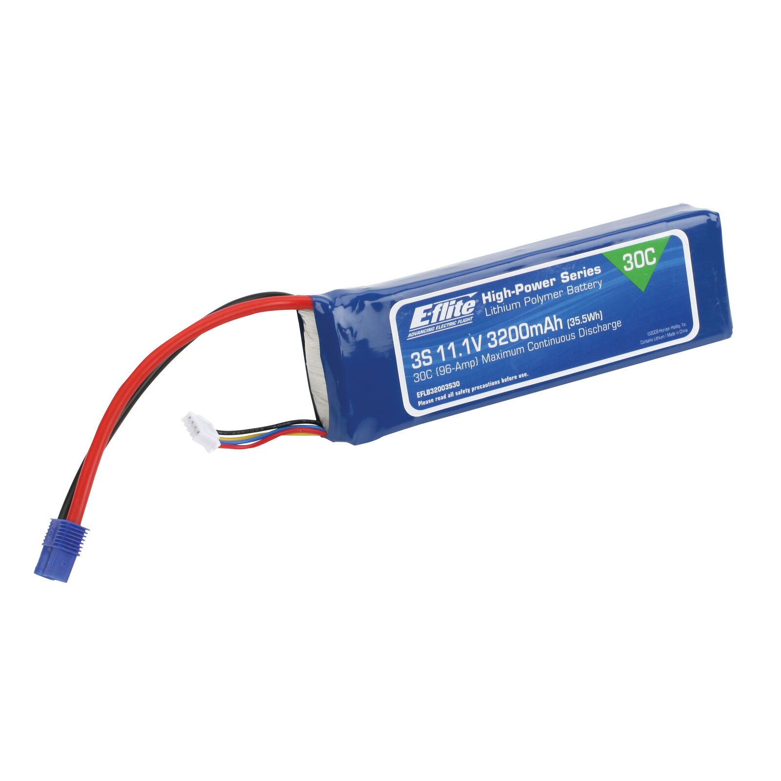 11.1V 3200mAh 3S 30C LiPo Battery: EC3