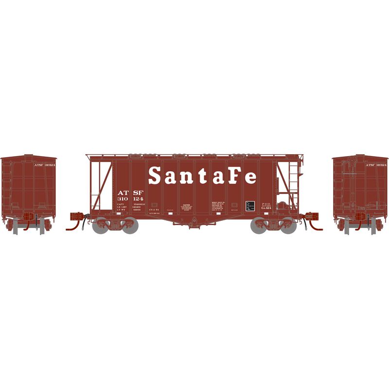 N GATC 2600 Airslide Hopper, ATSF #310124