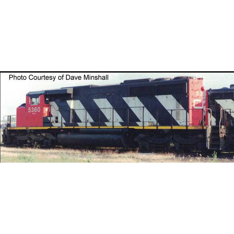 HO GMD SD40-2W Locomotive, CN Non Dynamic Sergeant Stripes #5355