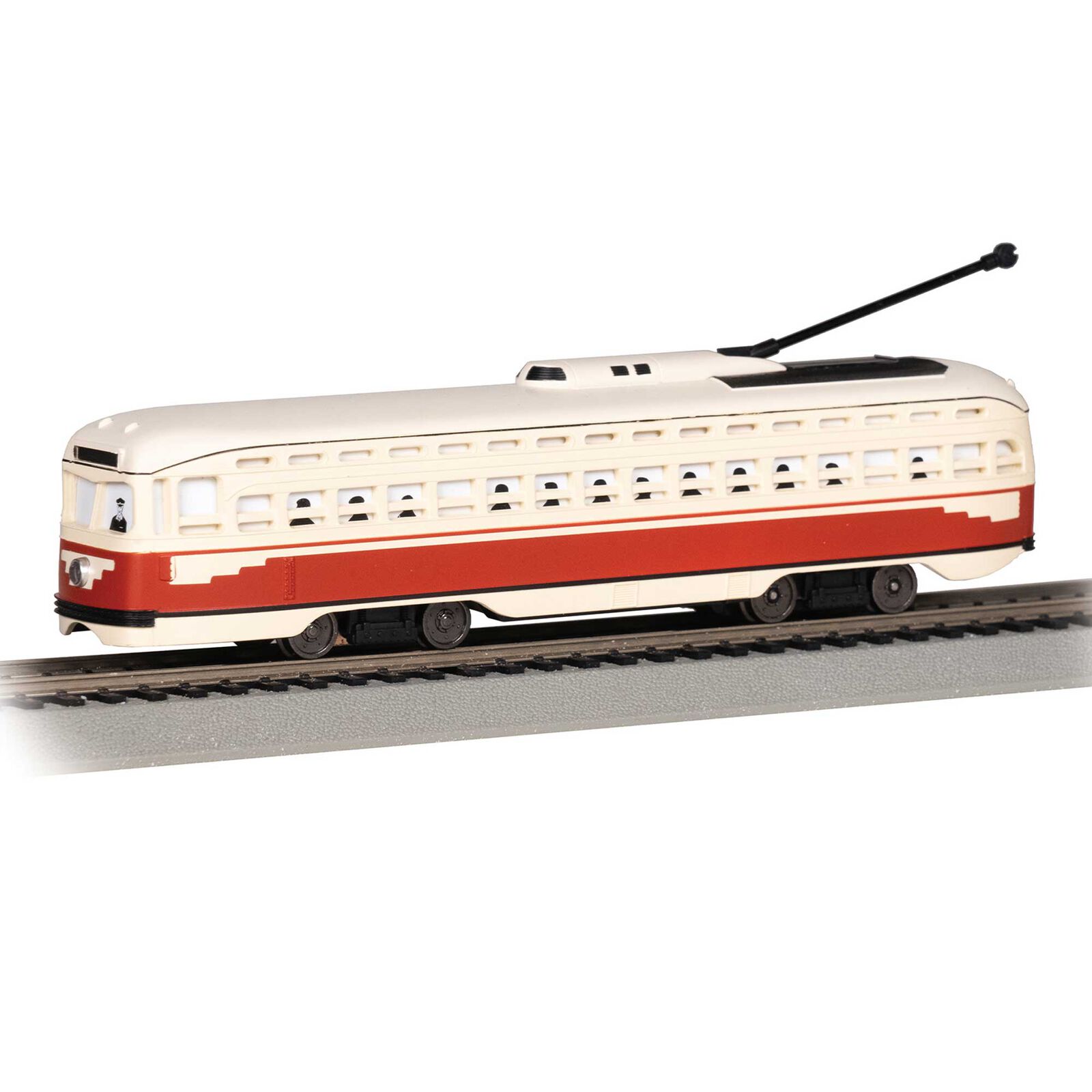 HO PCC Streetcar - Red & Cream Painted