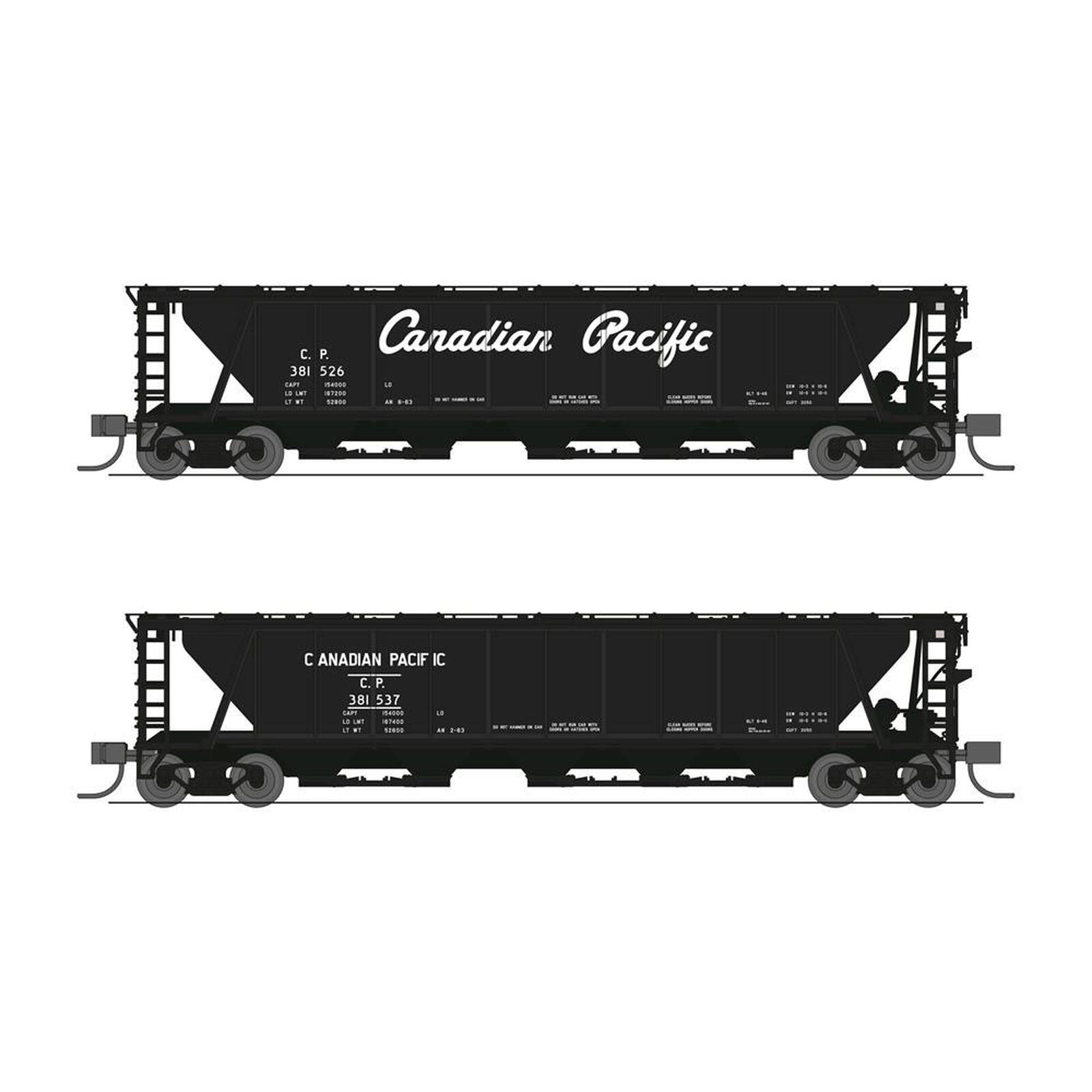 N H32 Covered Hopper, CP (2-pack)
