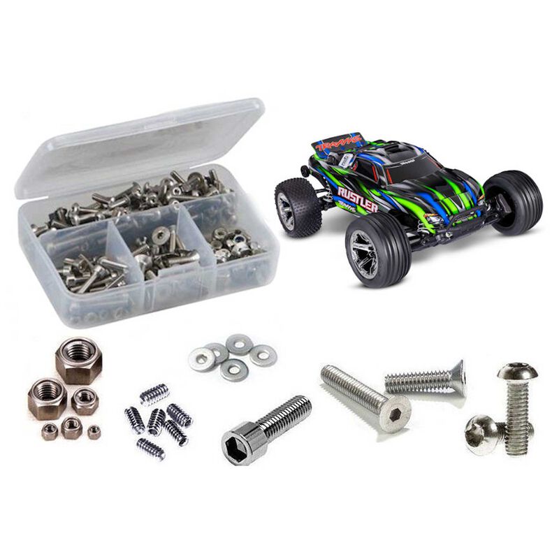 Stainless Steel Screw Kit, 1/10 Traxxas Rustler BL-2S