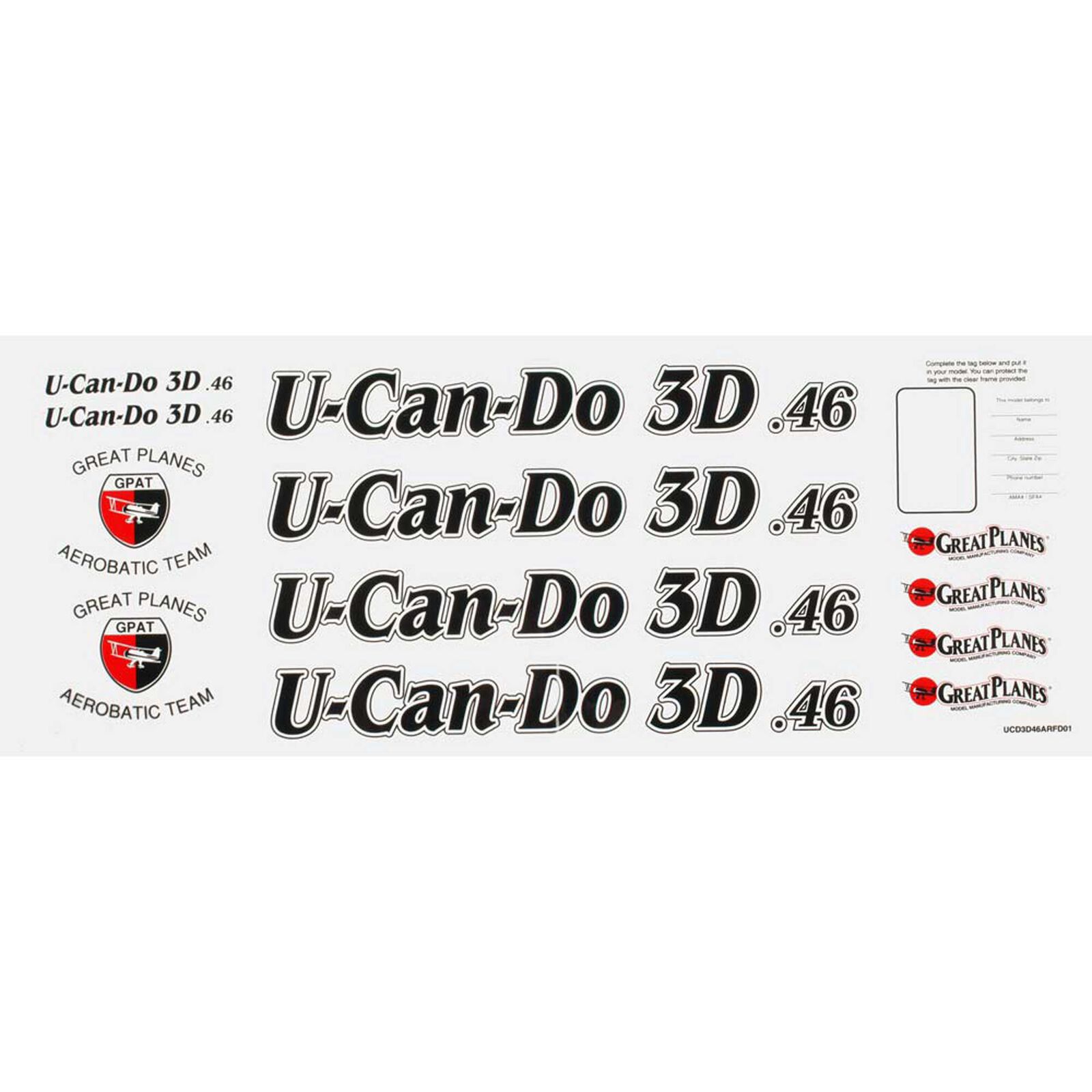 Decal Set: U-Can-Do 3D .46