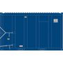 HO 20' High Cube MSW Container OVAU Set #2, Blue/White