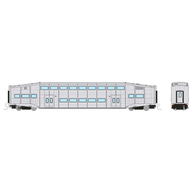 N Bilevel Commuter Car: Undecorated Coach: Early Version (Series I)